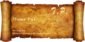 Thoma Pál névjegykártya