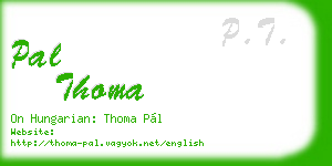 pal thoma business card